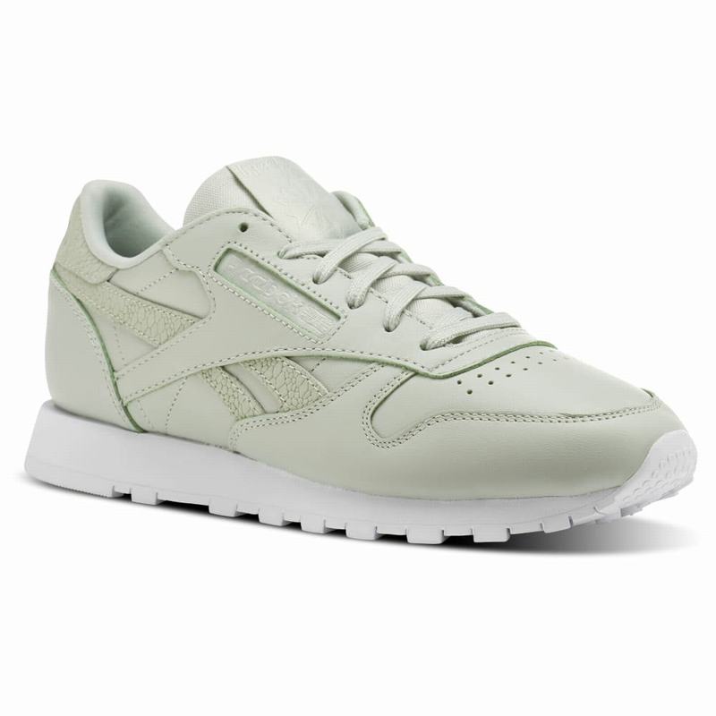 Tenisi Reebok Classic Leather Ps Pastel Dama Verzi Deschis Romania DE3097SA